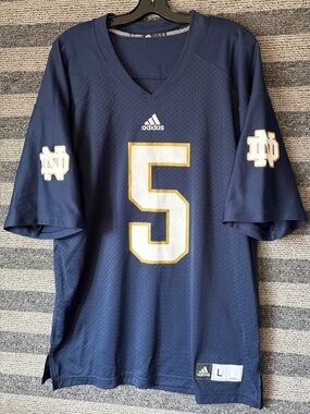 2012 Adidas Manti Teʻo Navy Notre Dame Fighting Irish NCAA Football Jersey Large